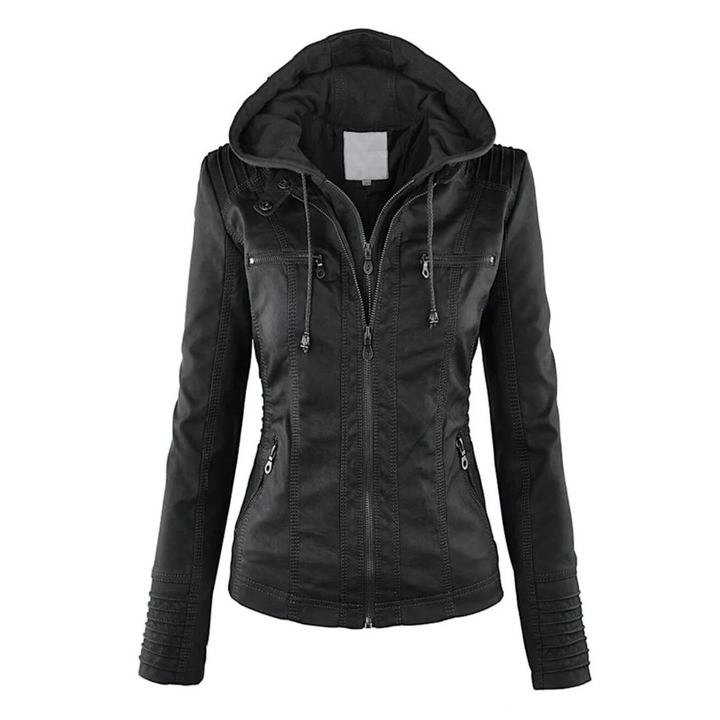 Emma | Leather Jacket Hood