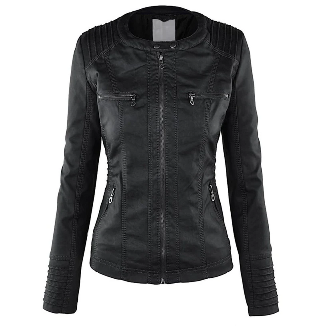 Emma | Leather Jacket Hood
