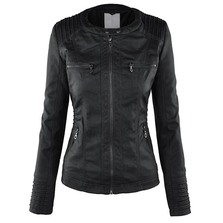 Emma | Leather Jacket Hood