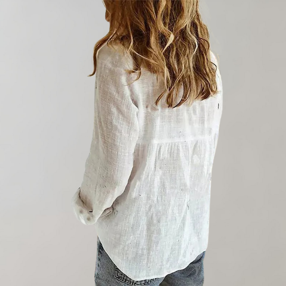 Clara | Stylish Linen Blouse