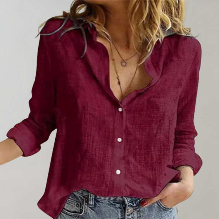 Clara | Stylish Linen Blouse