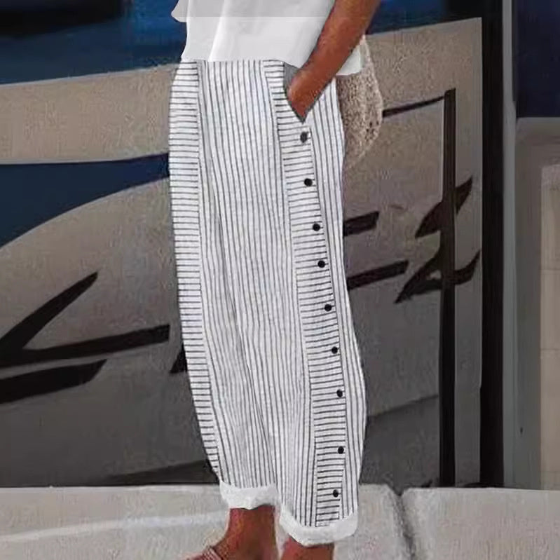 Clara | Stylish Striped Trousers