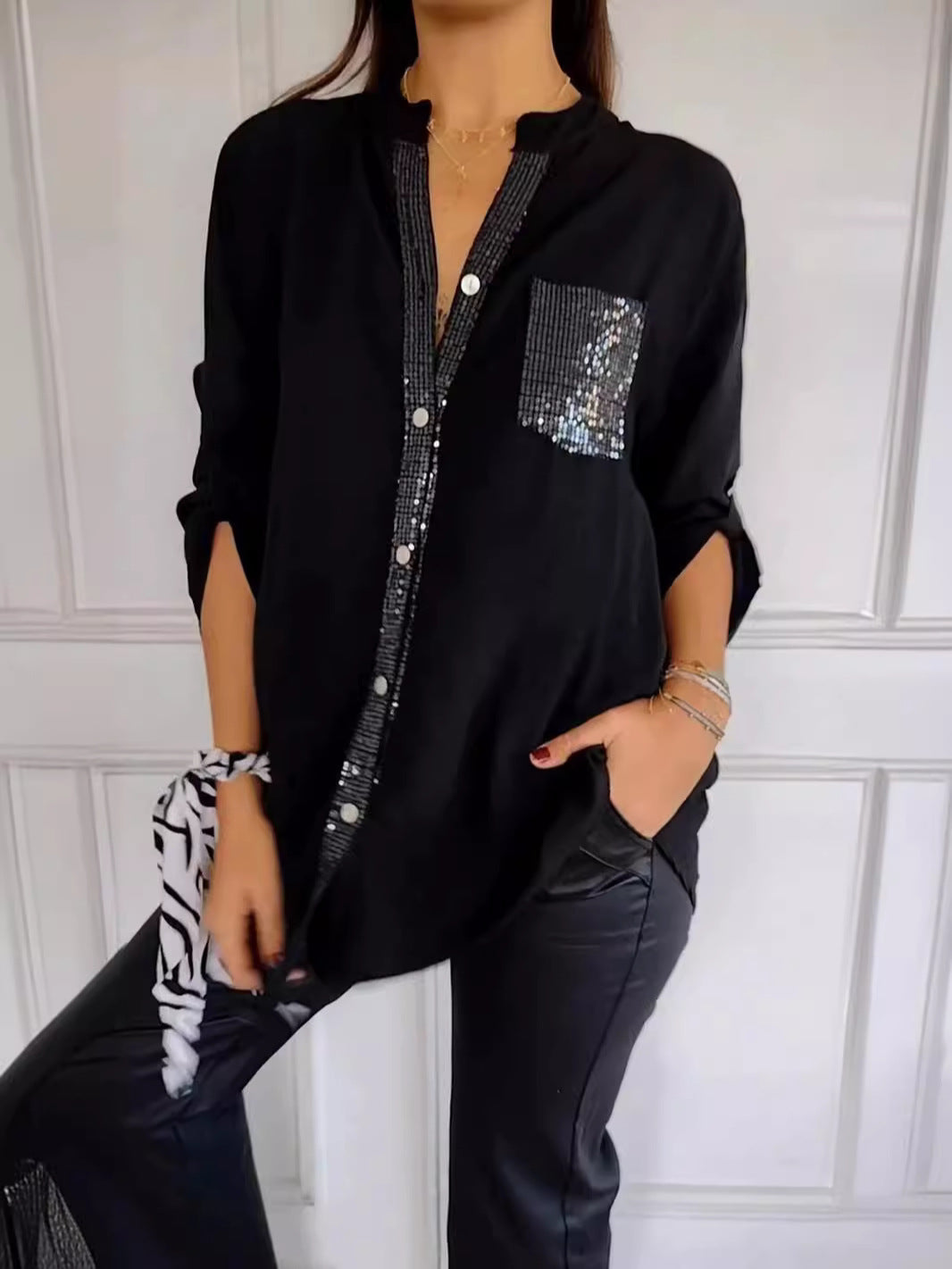 Chloe | Chic Sequin Blouse
