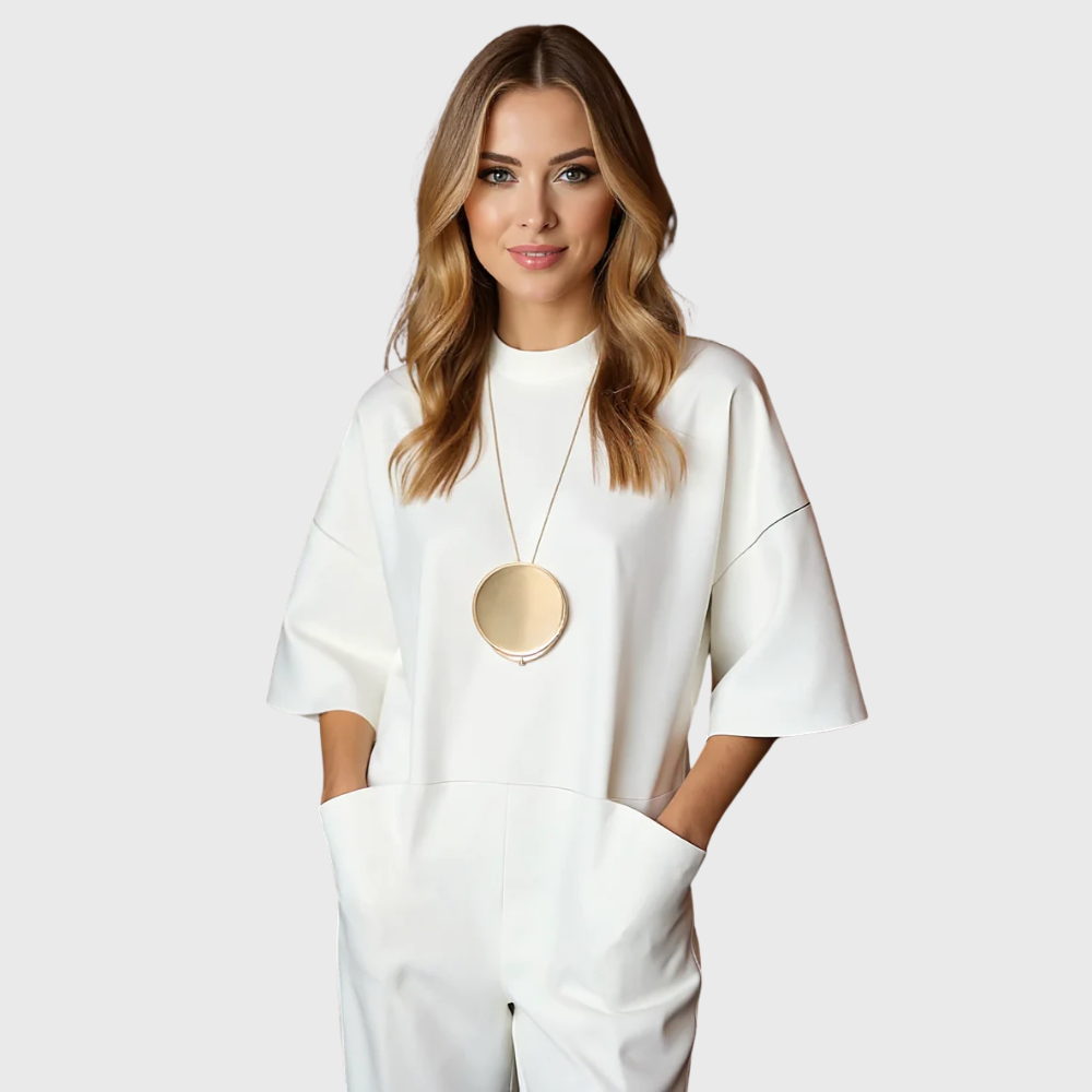 Clara | Chic Short-Sleeved Jumpsuit