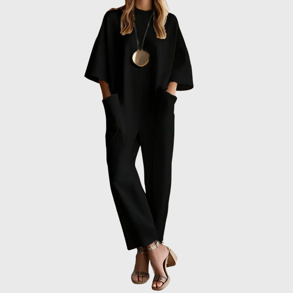Clara | Chic Short-Sleeve Jumpsuit