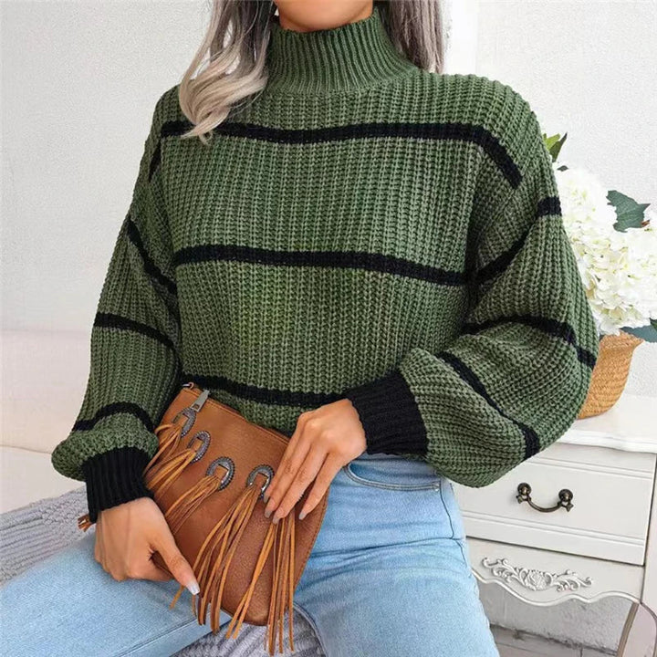 Lily | Cozy Striped Turtleneck