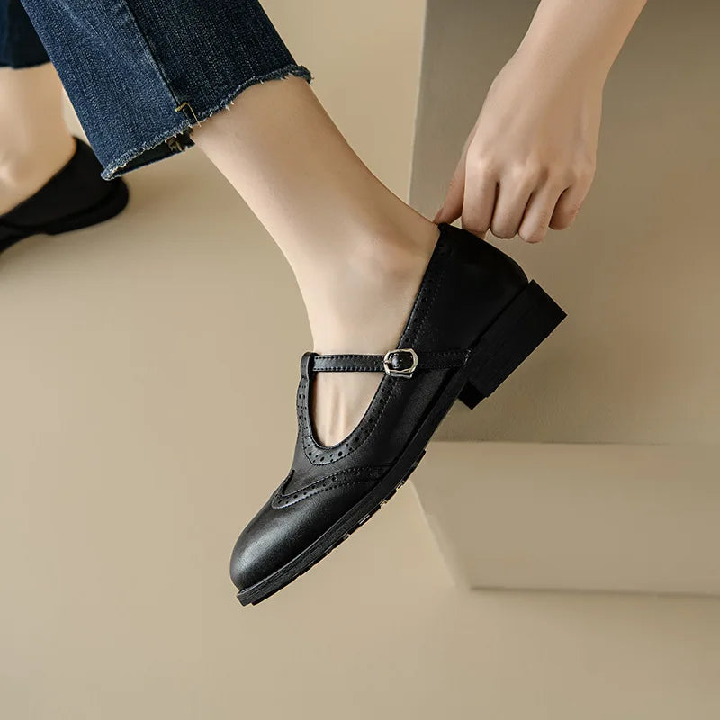 Molly | Stylish T-Strap Shoes
