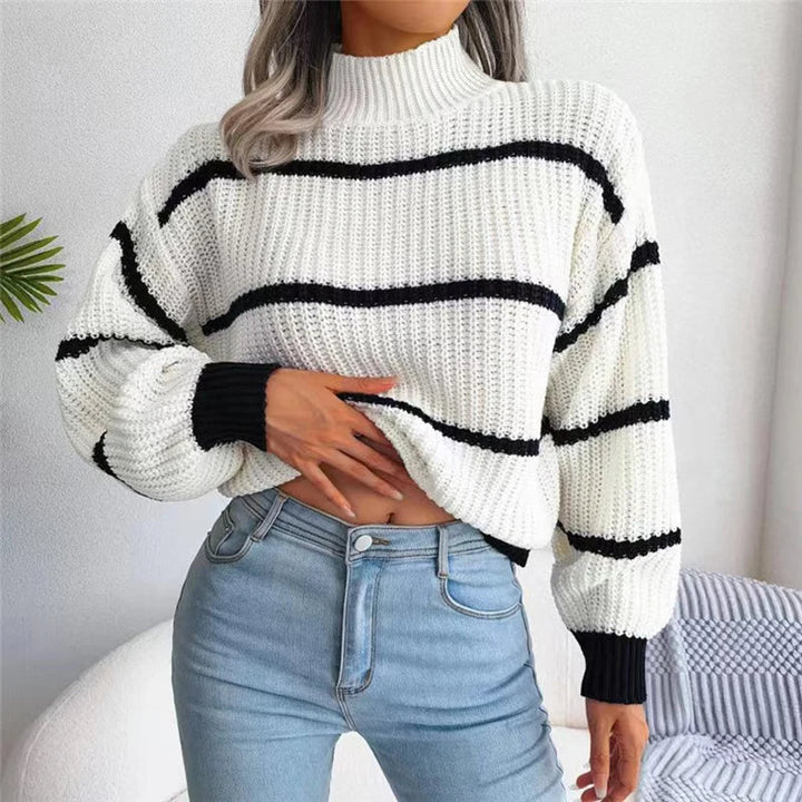 Lily | Cozy Striped Turtleneck