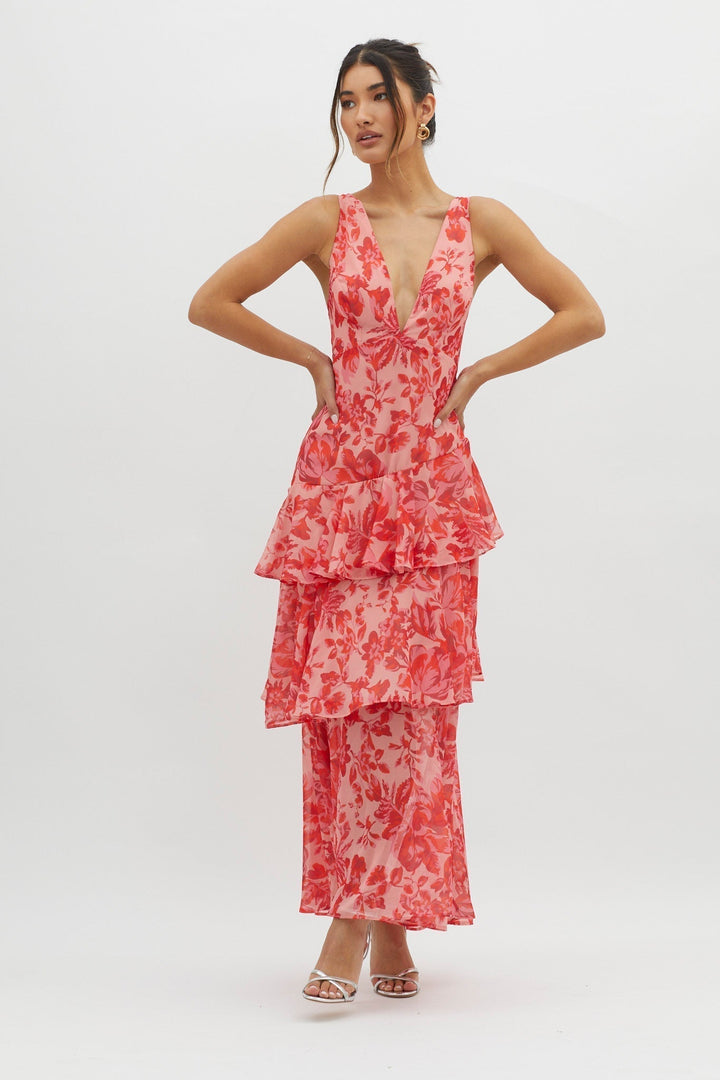 Sophie | Flirty Ruffle Midi Dress