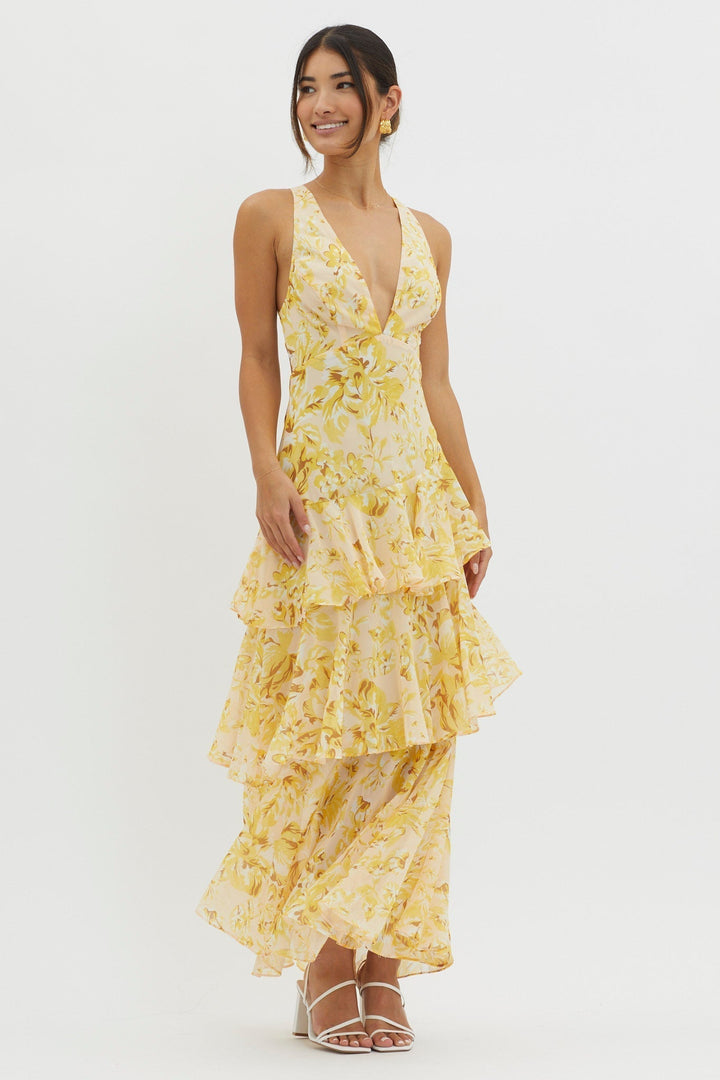 Sophie | Flirty Ruffle Midi Dress