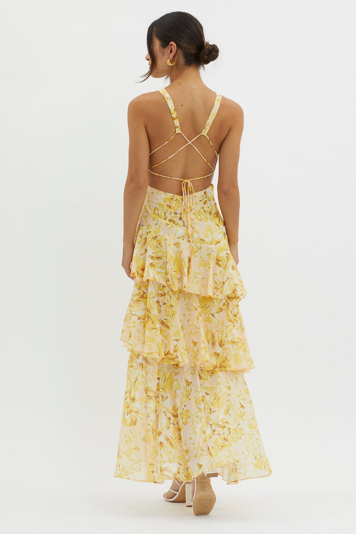 Sophie | Flirty Ruffle Midi Dress