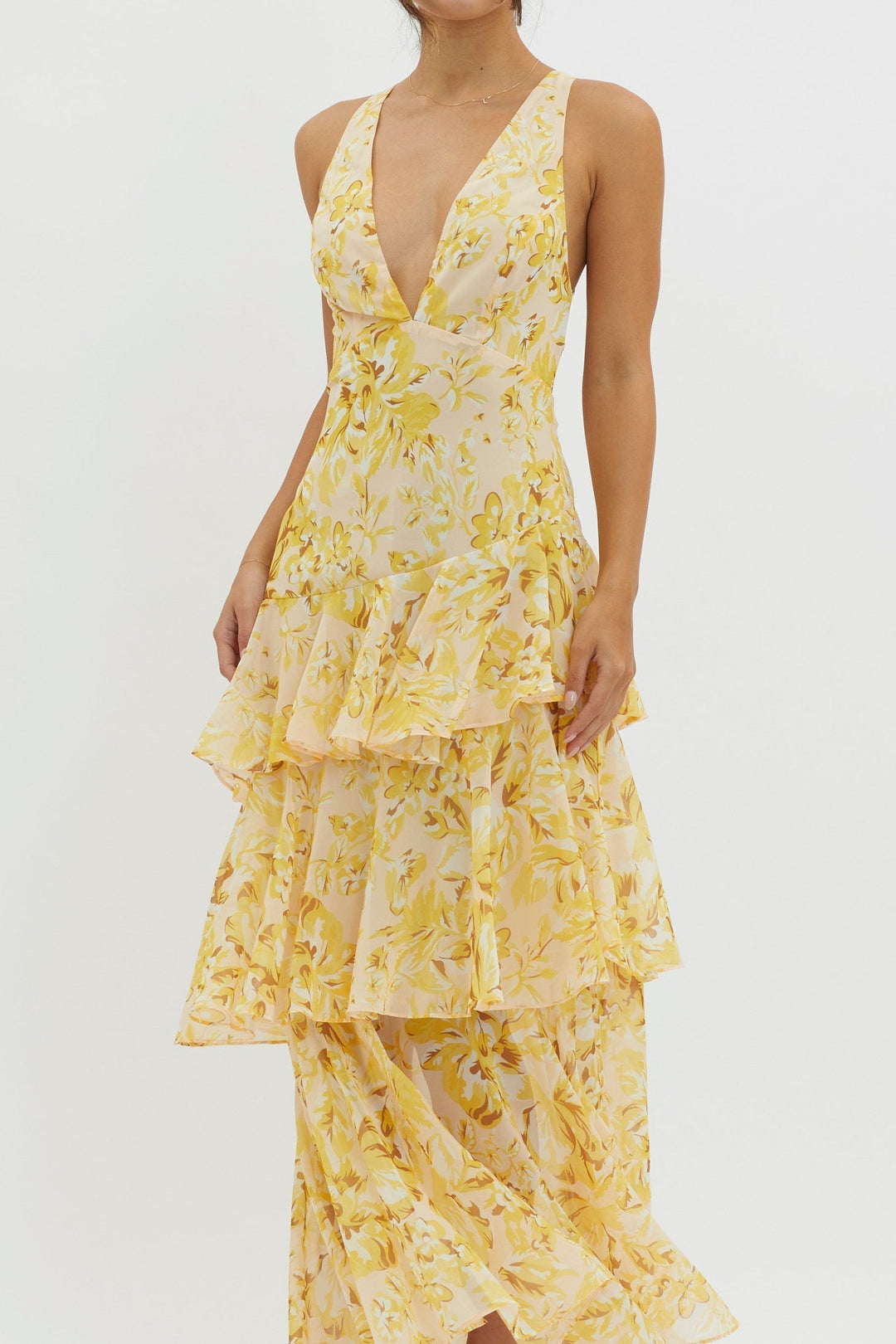 Sophie | Flirty Ruffle Midi Dress