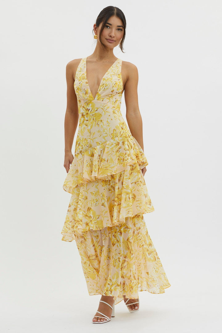 Sophie | Flirty Ruffle Midi Dress