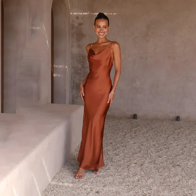 Clara | Luminous Satin Gown
