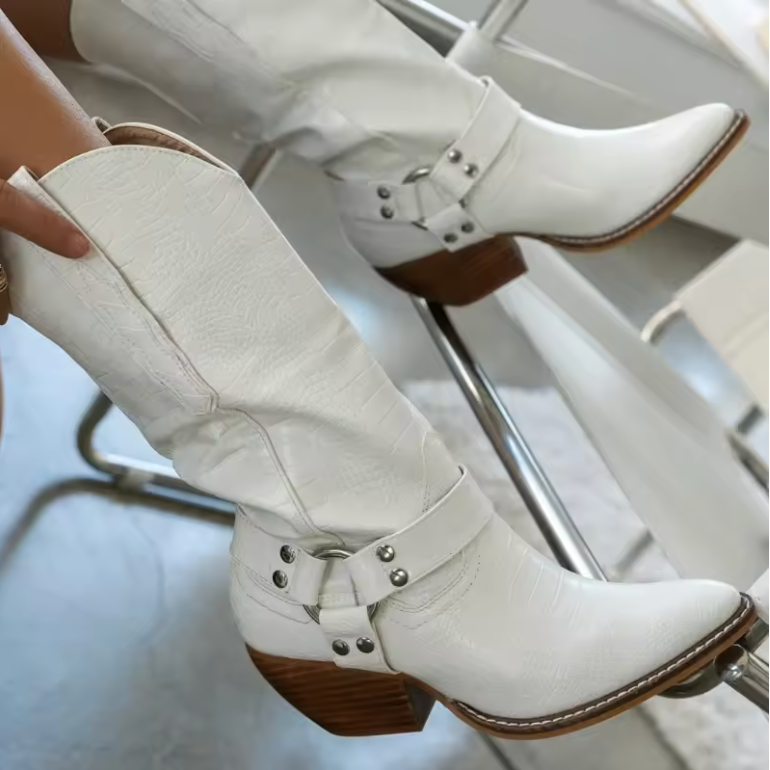 Clara | Stylish Cowhide Boots