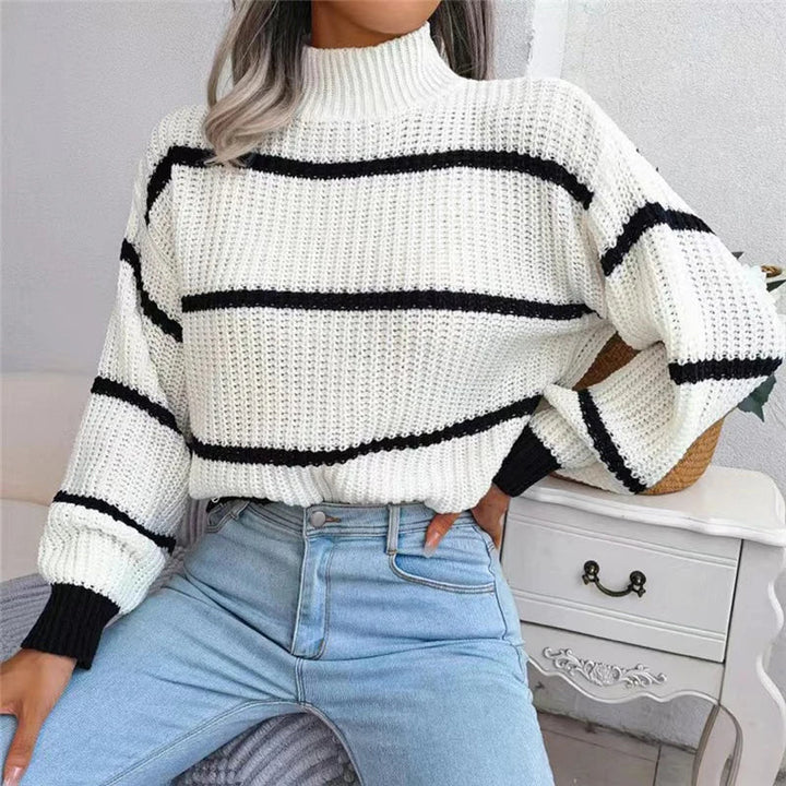 Lily | Cozy Striped Turtleneck