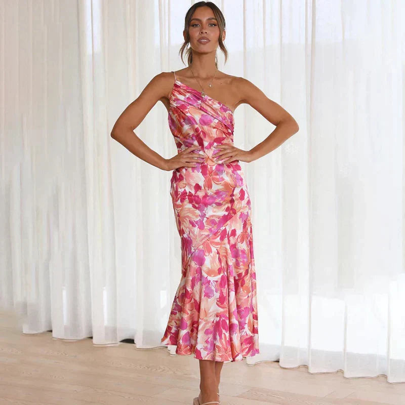 Chloe | Elegant One-Shoulder Dress