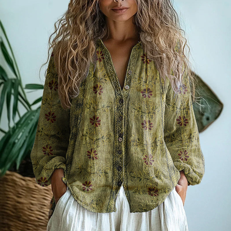 Lydia | Nature Print Blouse