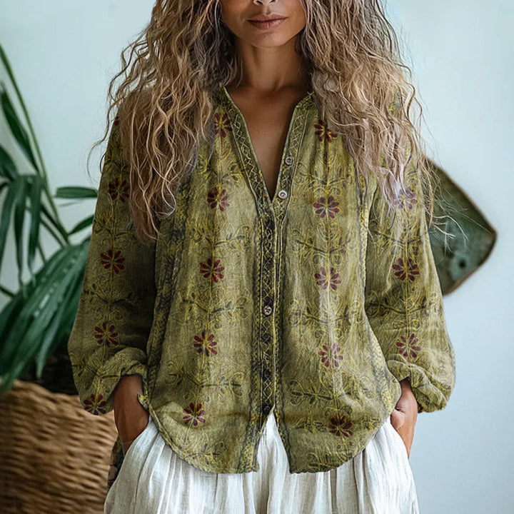 Lydia | Nature Print Blouse