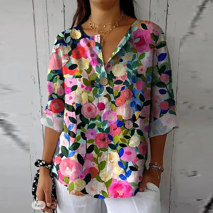 Clara | Vibrant Floral Top