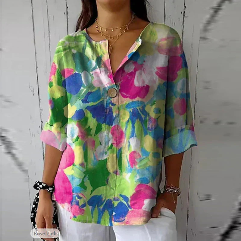 Clara | Vibrant Floral Top