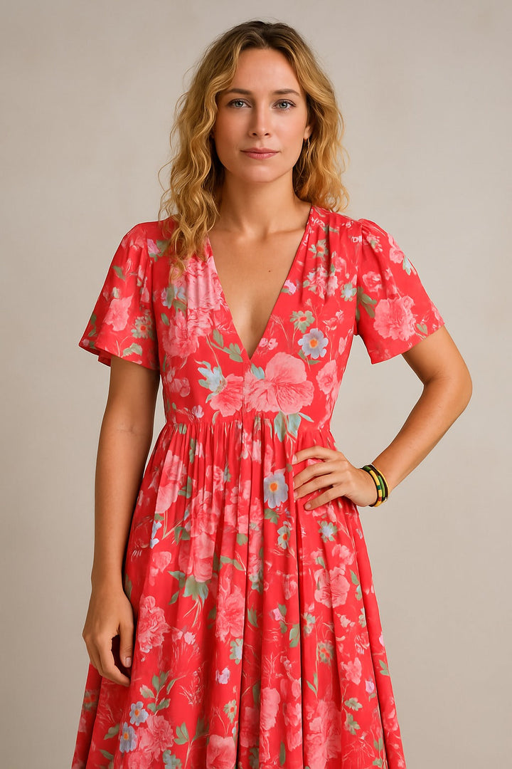 Sophie | Floral V-Neck Dress