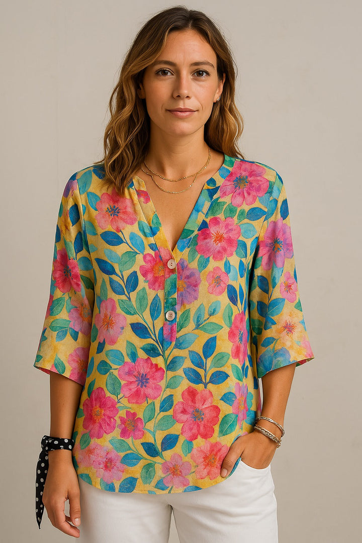 Clara | Vibrant Floral Top