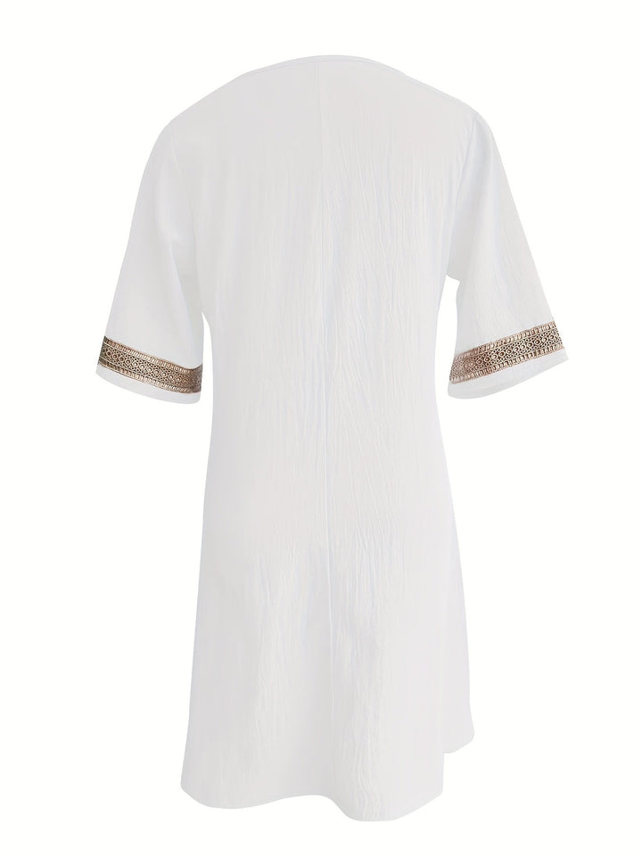 Clara | Lace Neckline Dress