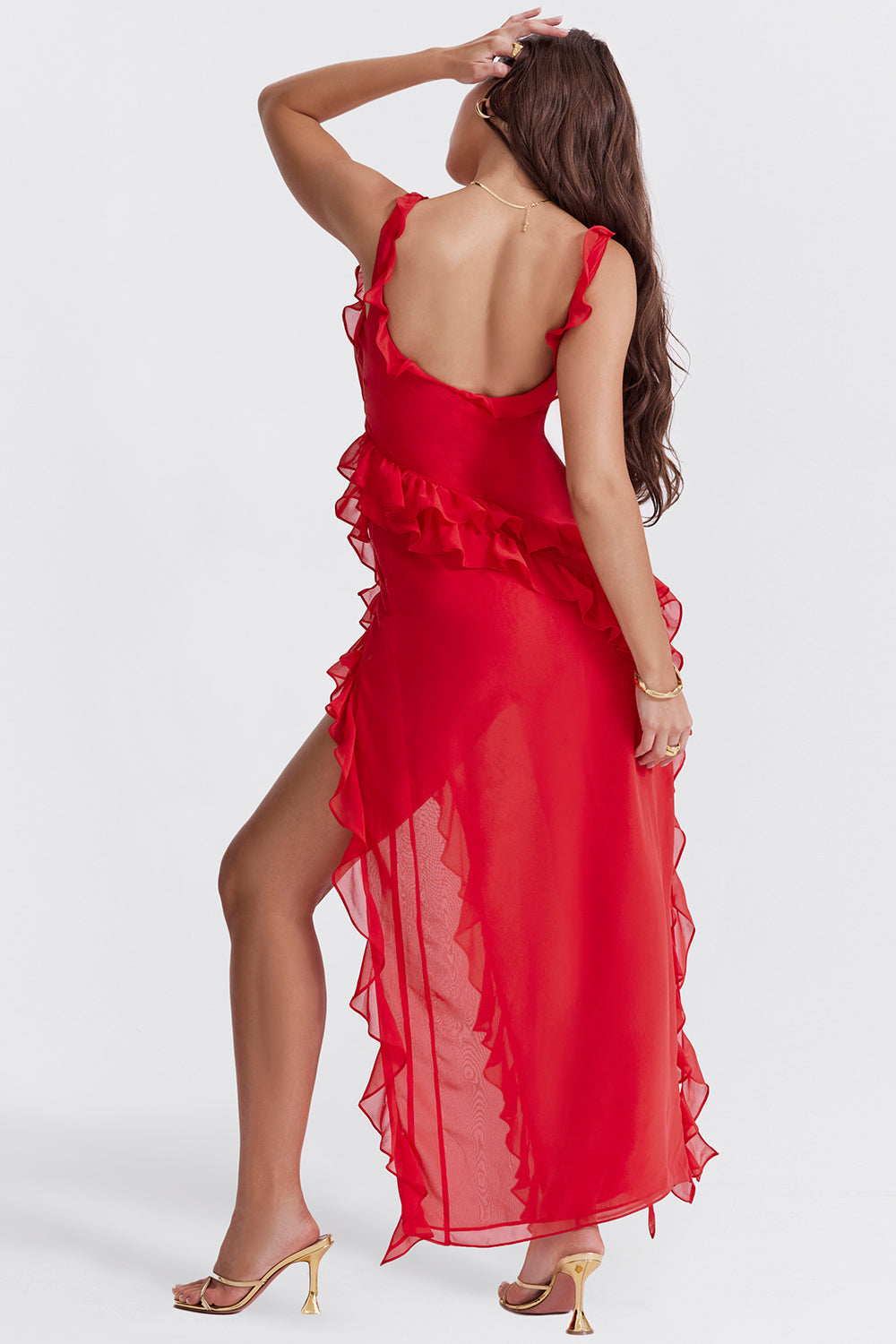 Sophie | Asymmetrical Ruffle Dress