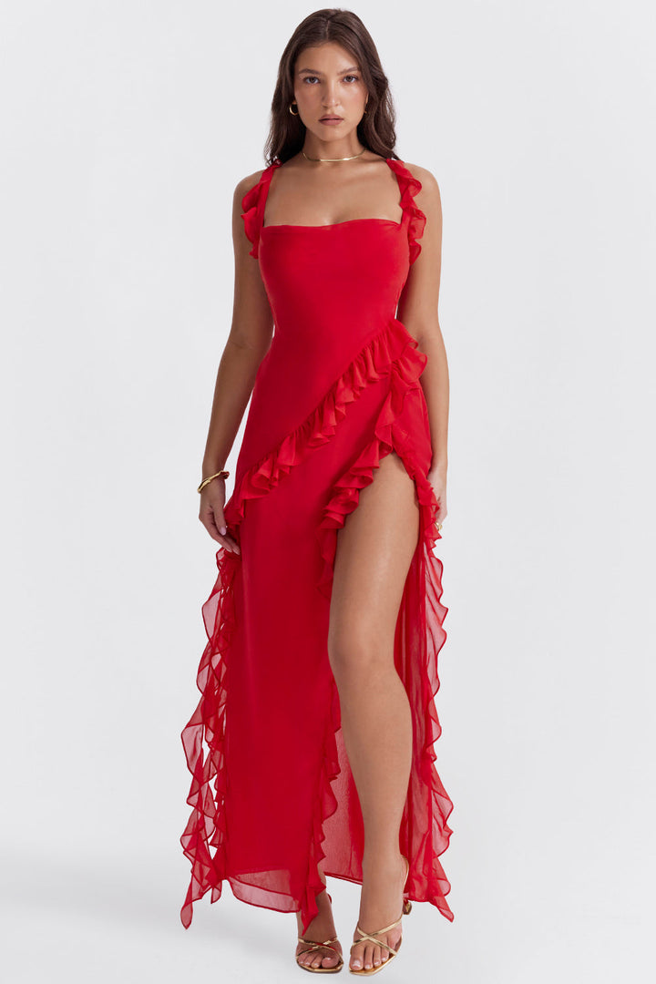 Sophie | Asymmetrical Ruffle Dress