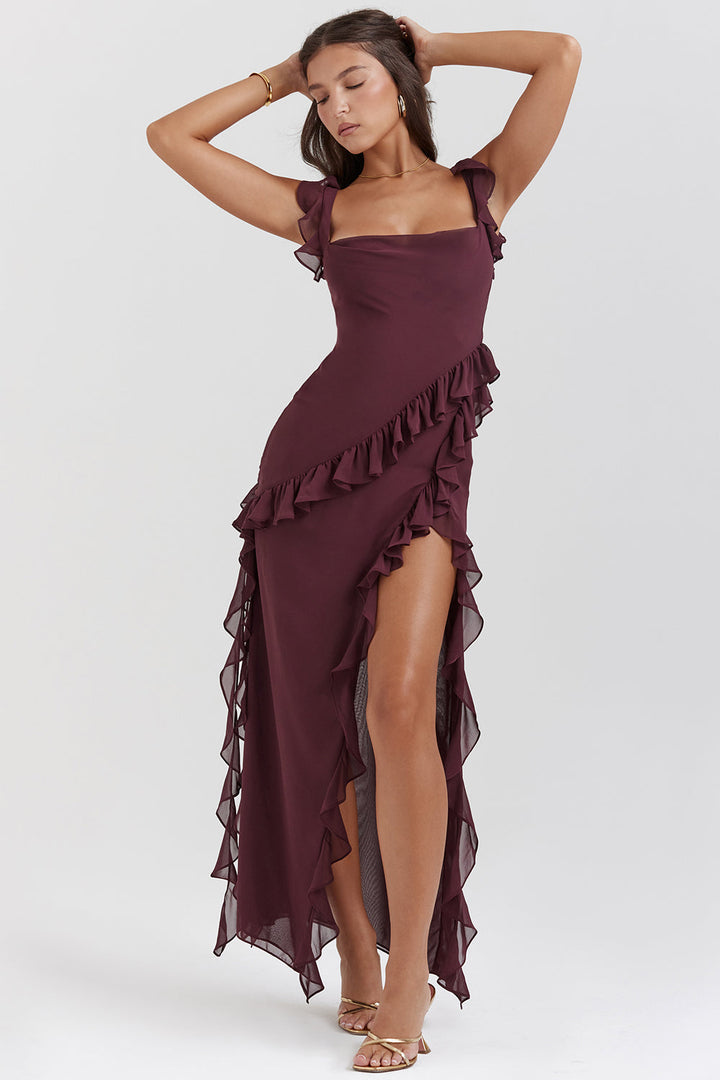 Sophie | Asymmetrical Ruffle Dress