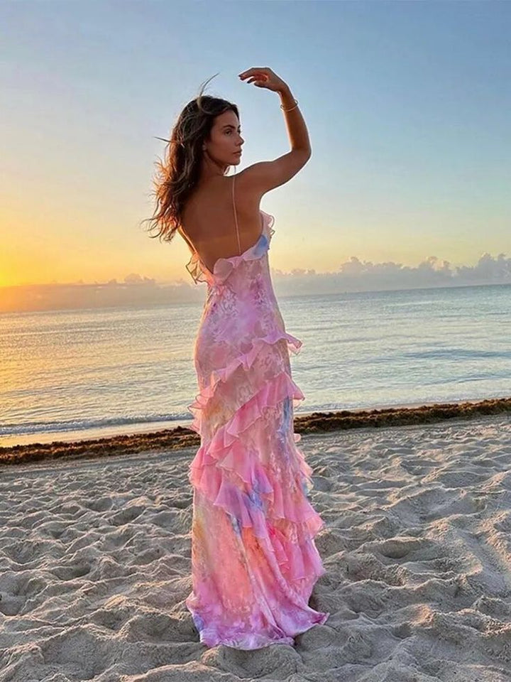Sophie | Flowing Ruffle Gown