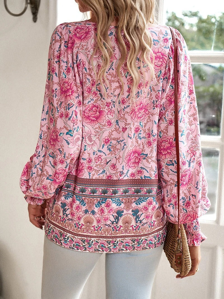 Clara | Floral Peasant Blouse