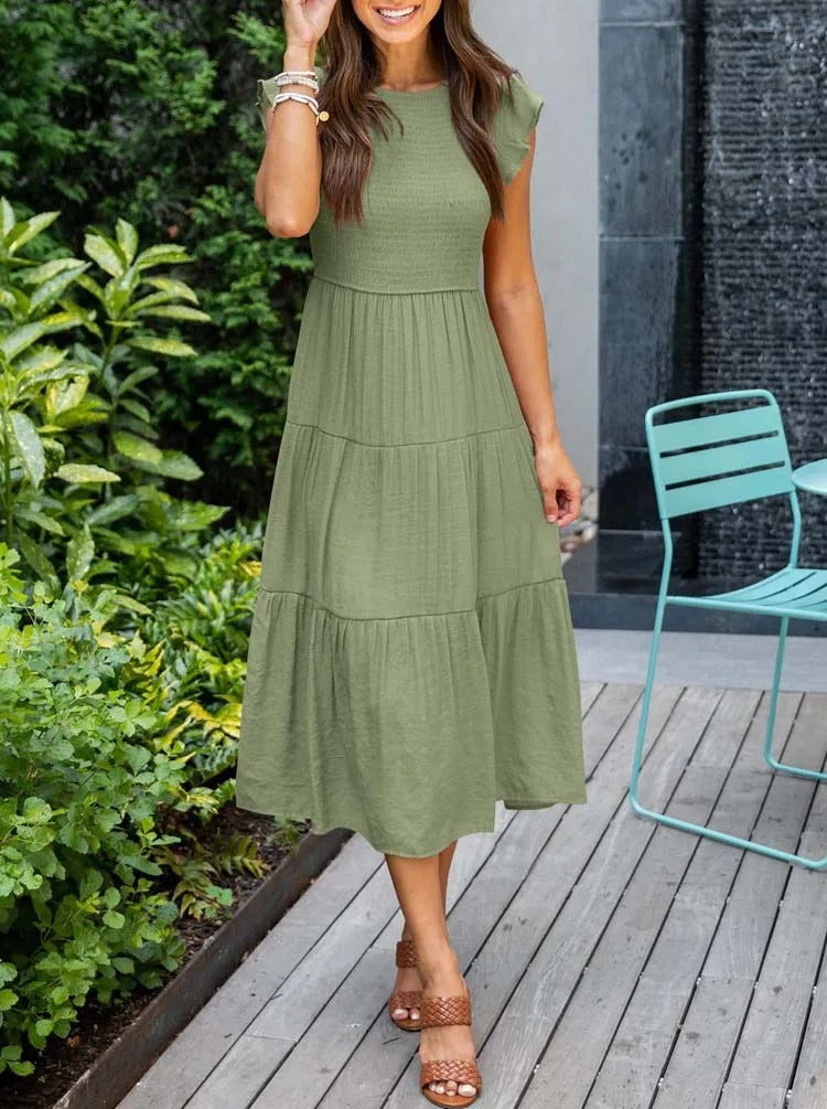 Clara | Flattering Belly Coverage Dress