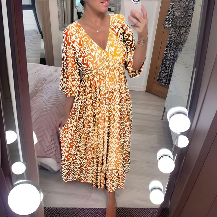 Megan | Vibrant Boho Maxi Dress