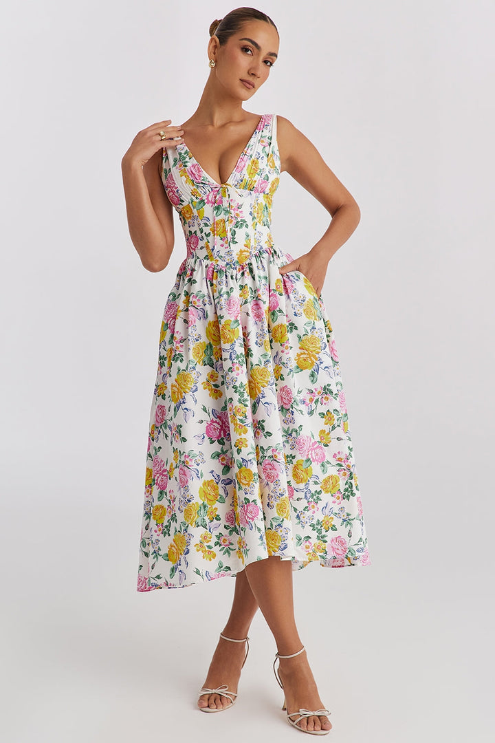 Lily | Floral Sleeveless Dress