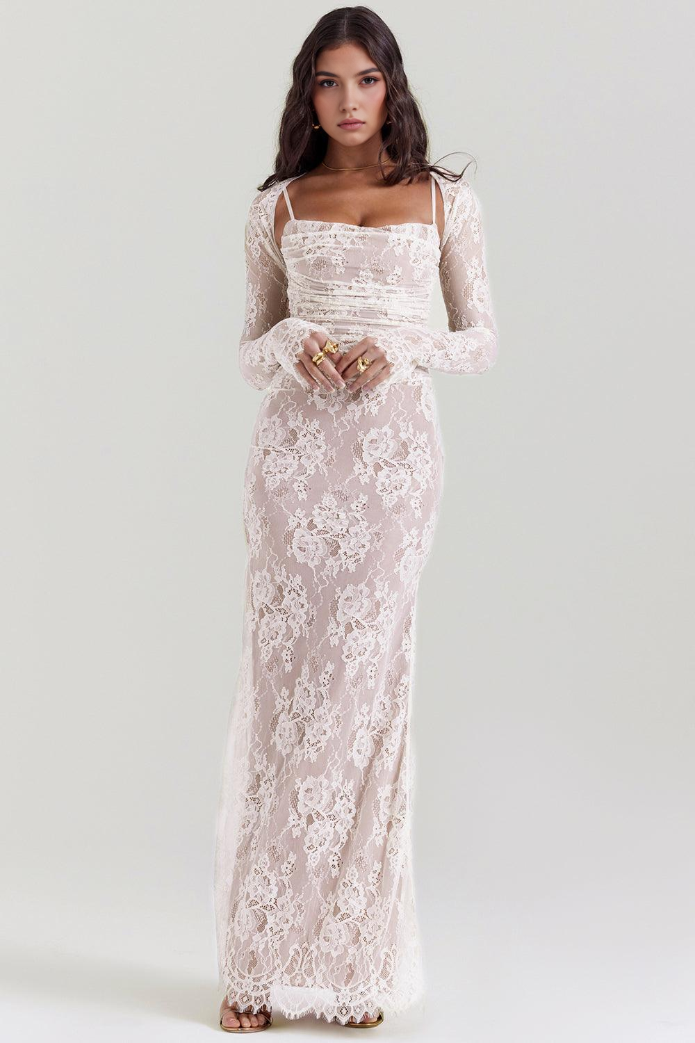 Clara | Elegant Black Lace Dress