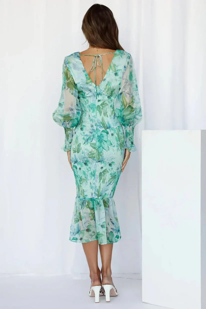 Clara | Elegant Floral Midi