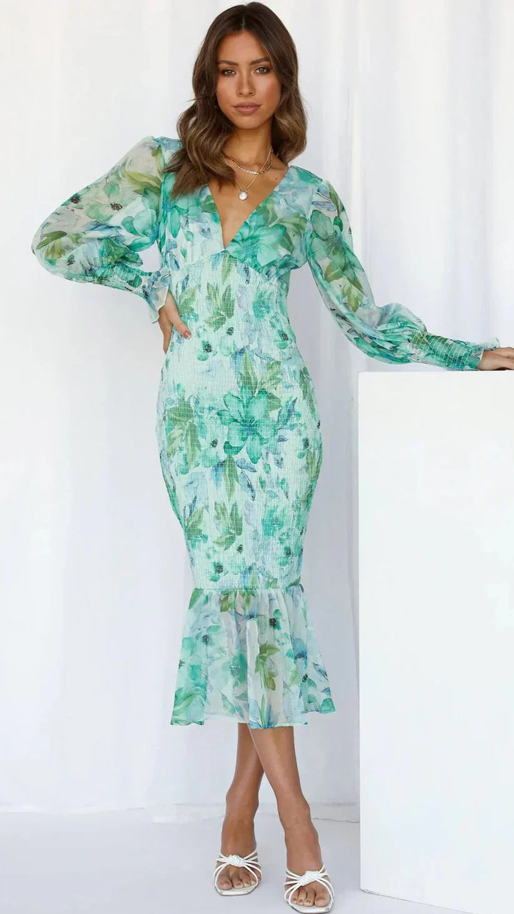 Clara | Elegant Floral Midi
