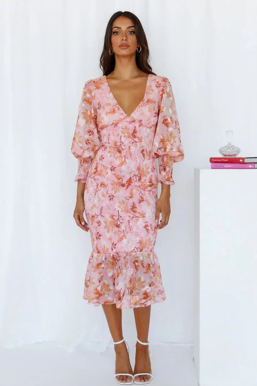Clara | Elegant Floral Midi