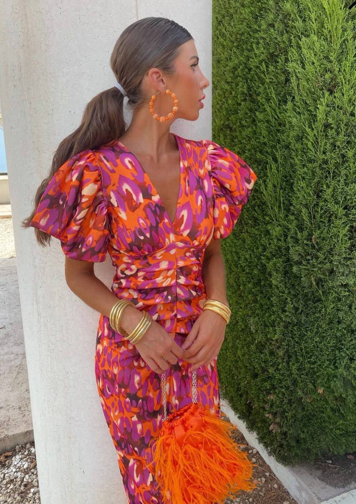 Lily | Vibrant Midi Dress