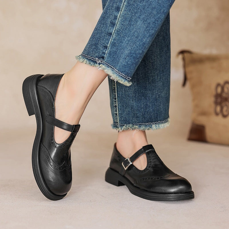 Clara | Stylish Leather Mary Janes