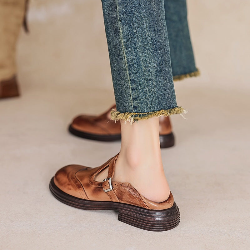 Clara | Stylish Leather Mary Janes