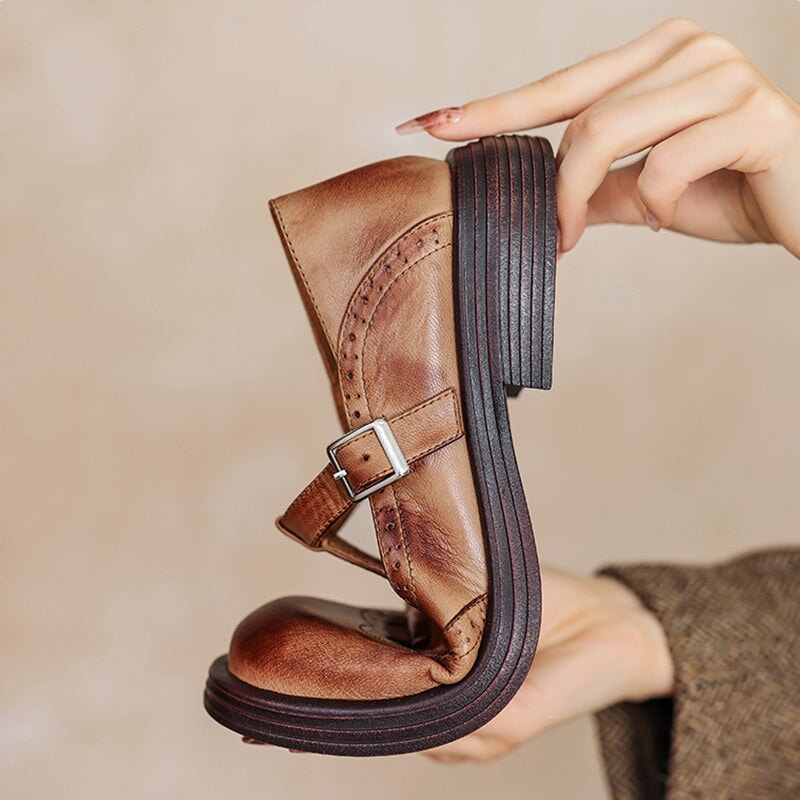 Clara | Stylish Leather Mary Janes