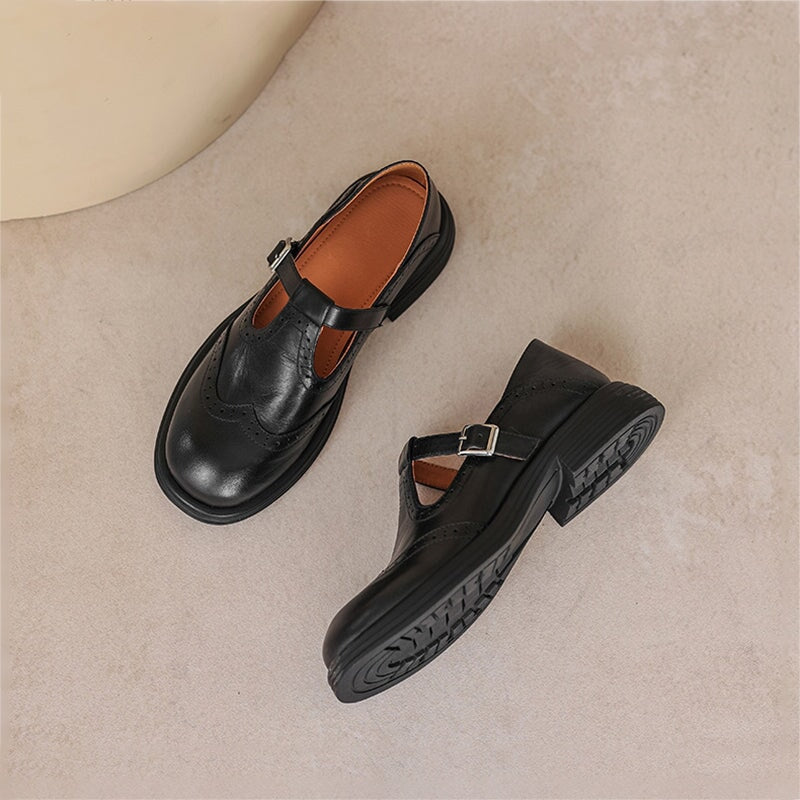 Clara | Stylish Leather Mary Janes