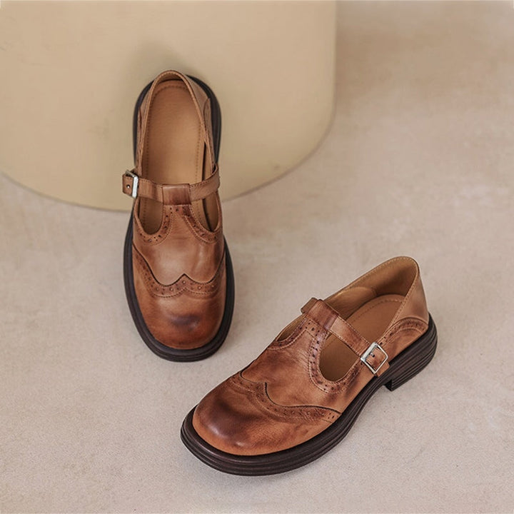 Clara | Stylish Leather Mary Janes