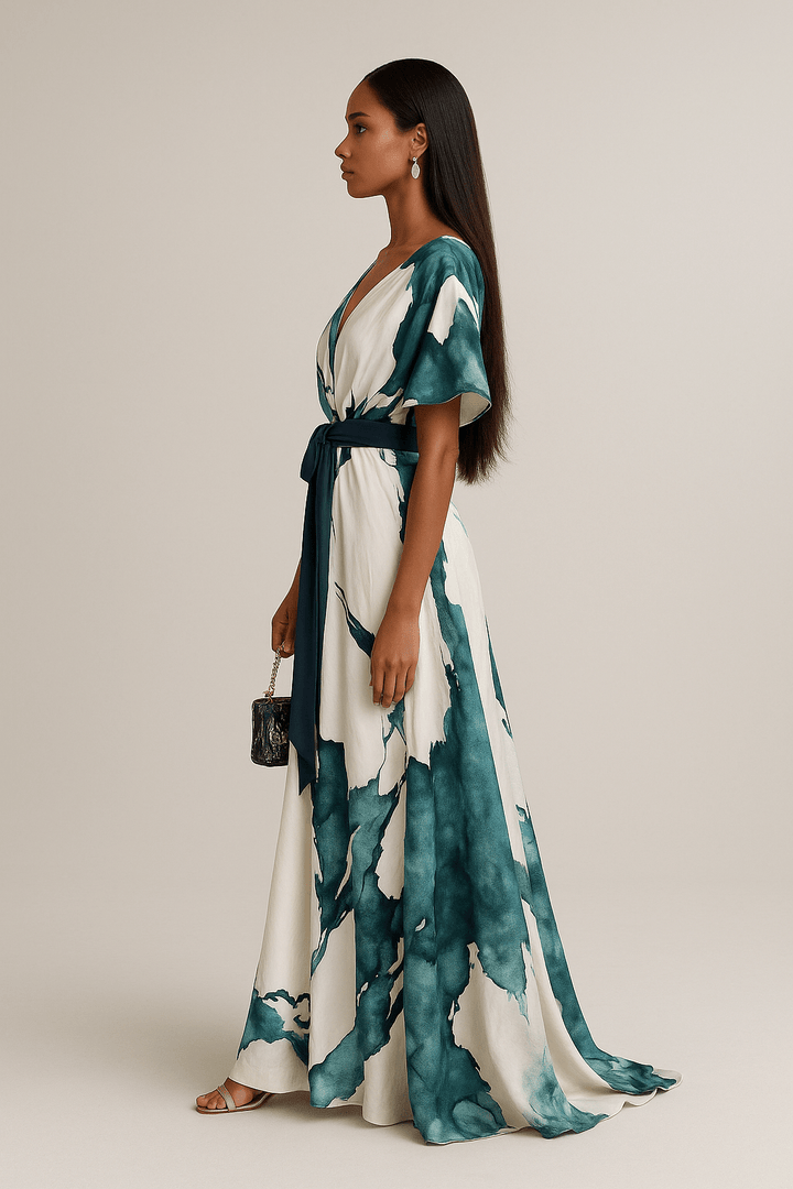 Megan | Flowy Watercolour Dress