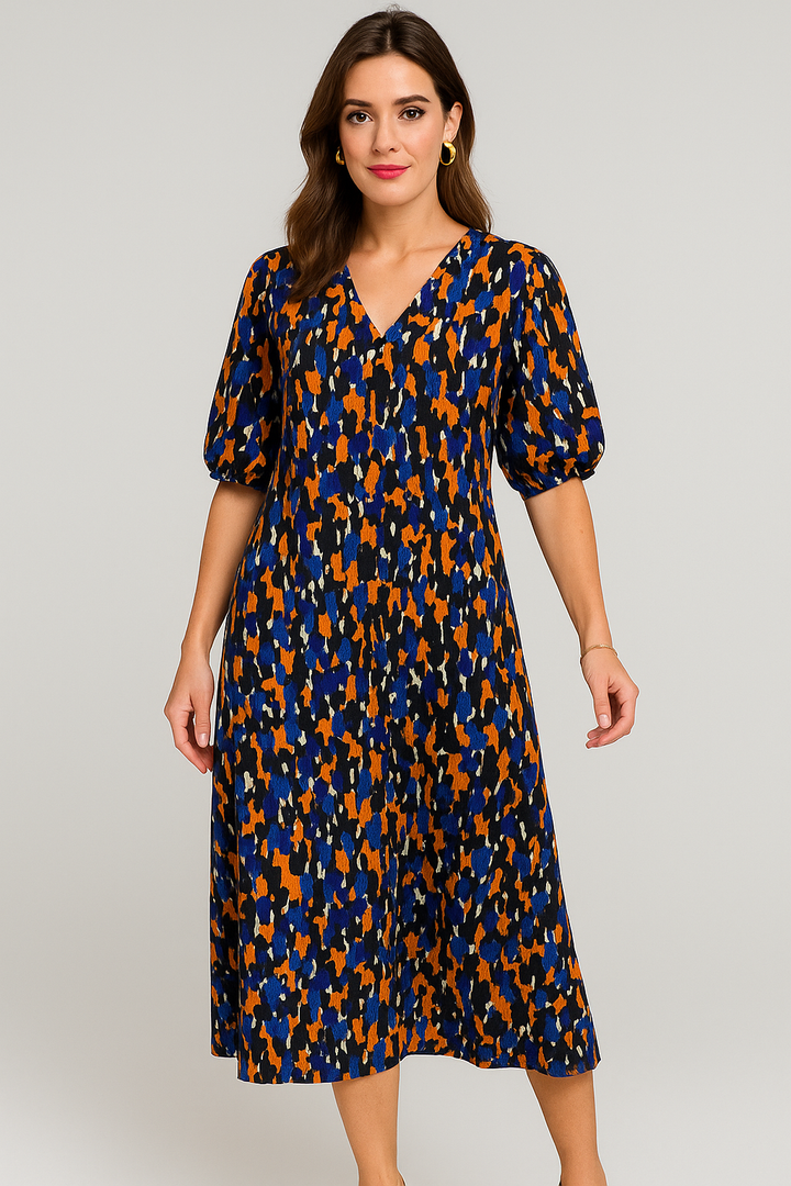 Clara | Vintage V-neck Dress
