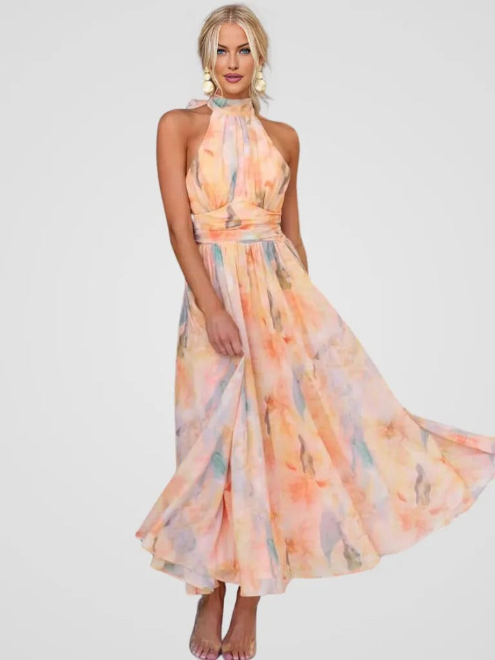 Molly | Elegant Peach Dress